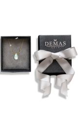 Pirlanta 14 Ayar Altin Dorikalı Quartz Crystal Renkli Damla Taşlı Kolye