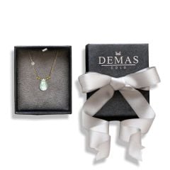 Pirlanta 14 Ayar Altin Dorikalı Quartz Crystal Renkli Damla Taşlı Kolye
