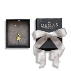 Pırlantalı 14 Ayar Altın Kalemli Kayan Yıldız Kolye